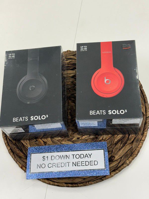 Beats Solo 3 Wireless On Ear Headphones Bluetooth Headphones NEW - Pay $1 Today To Take It Home And Pay The Rest Later! 