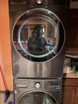 LG ThinQ Front-Load Washer and Dryer Set