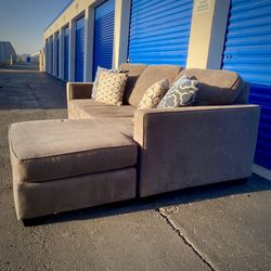 Gray Modern Reversible Sectional Sofa