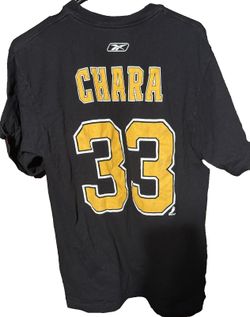Boston Bruins Reebok Zdeno Chara #33 Black Tee Men's Sz M