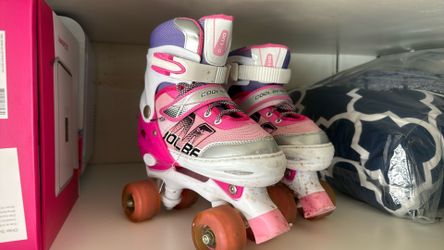 Girl pink skates