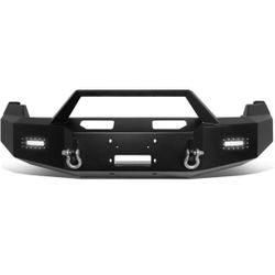 09-14 FORD F-150 HEAVY DUTY STEEL ROCK CRAWLER FRONT BUMPER W/ WINCH PLATE+LED FOG LIGHTS & D-RINGS