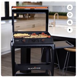 Blackstone E-Series Plancha de Mesa Eléctrica de 2 Quemadores y 22" con Carrito de Preparación