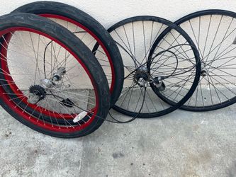 Bike rims wheel set 3 speed 26 “ tires