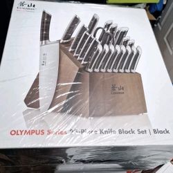 OLYMPUS Series 23-Piece Knife Block Set, German Steel