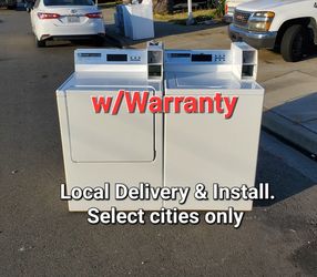 Clean Good Working Maytag Washer And Electric Dryer Coin Operated Commercial Set. Local Delivery With Warranty 