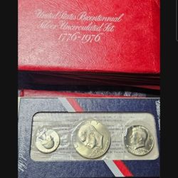 1976 3 Piece 40% Silver Unc Sets 