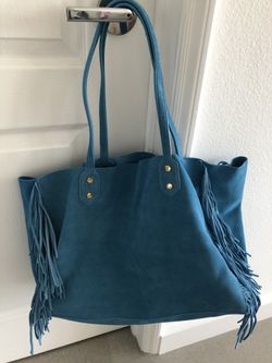Sam Edelman suede fringe tote