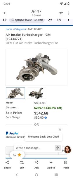 OEM air intake turbocharger