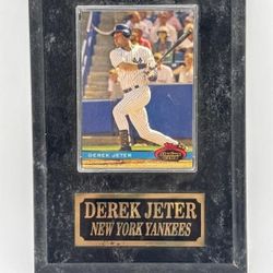 Topps Derek Jeter Trading Card on Plaque