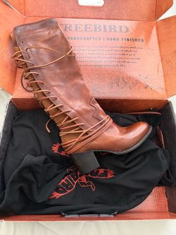 Free Bird Leather Coal Cognac Boot