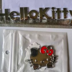 Hello Kitty Metal Emblem Badge For Car Laptop Tablet Wall Locker Or Anywhere. 6"
