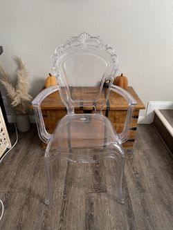 Baroque-style Ghost Chair With Arm Rests