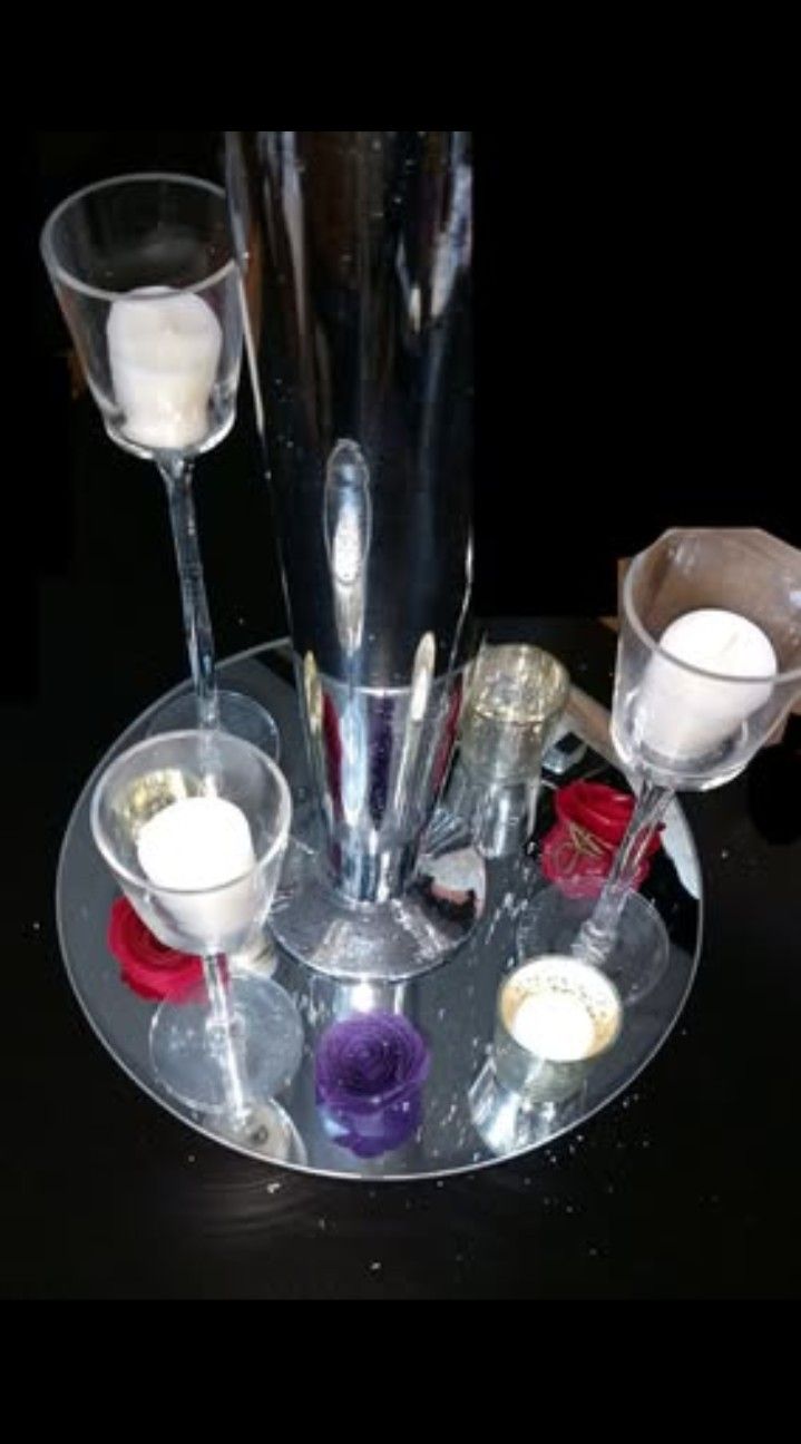 Wedding: Candle Holders Stemmed Trio (Small/Med/Tall) 20 Sets of 3