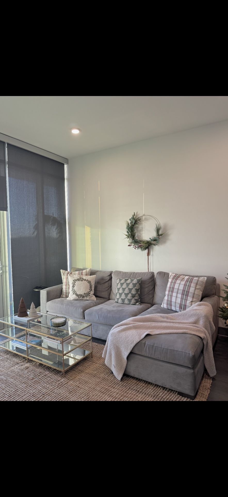 Crate & Barrel Axis 2-Piece Sectional Sofa 