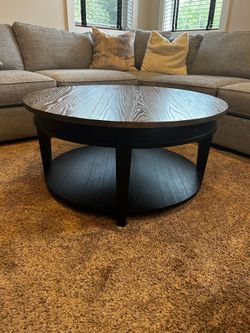 38” Round Wood Coffee Table - Macy’s Dawnwood