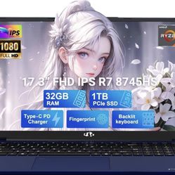 NIMO 17.3" IPS FHD-Gaming-Laptop, AMD Ryzen 7 8745HS 32GB DDR5 RAM 1TB SSD