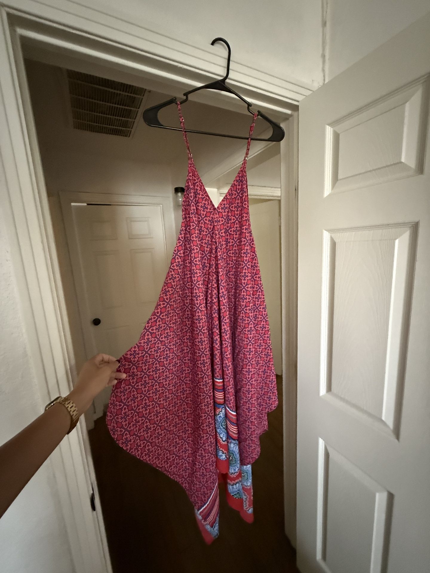 Western Flowy Multicolored Dress Size Medium