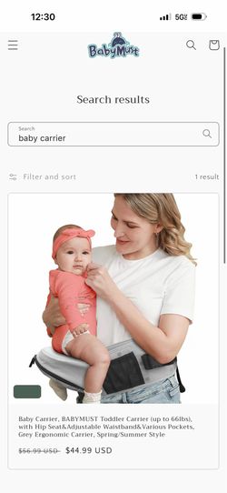Baby toddler carrier