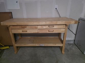 Solid wood workbench