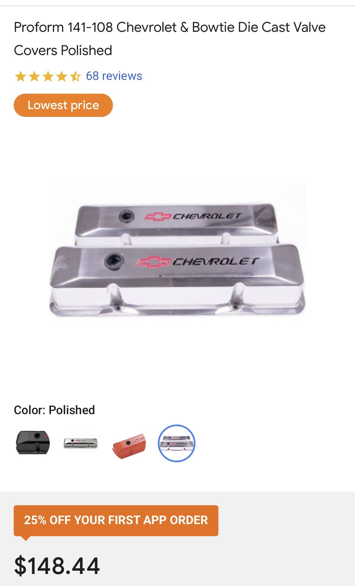 Chevy 350 valve covers