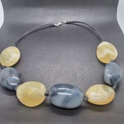 Large Agate Stone Necklace