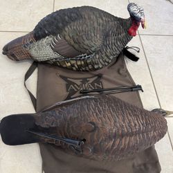 Set Of Turkey Decoys Avian And Another mfg