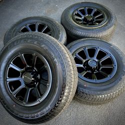 Brand New 18" Inch Vision Chevy Gmc Cadillac Nissan Ram 1500 Wheels Rims 6x139.7 6x5.5 Bridgestone Dueler 265/70R18 Tires Hablo Español $1,450