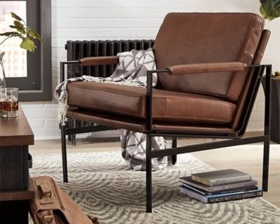 Puckman Leather Accent Chair