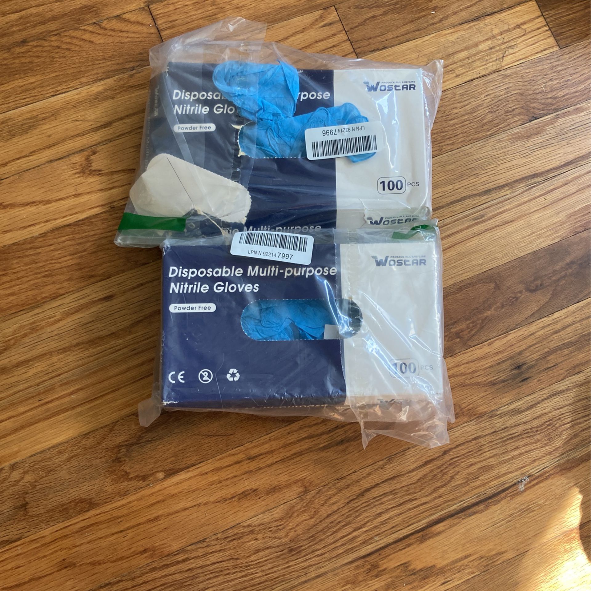 2 Boxes Nitrile Gloves 3Mil (Size M)(~150CT)