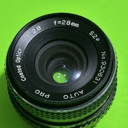 Auto pro coated optics, vintage Korean lens. 28mm 2.8 (m42)