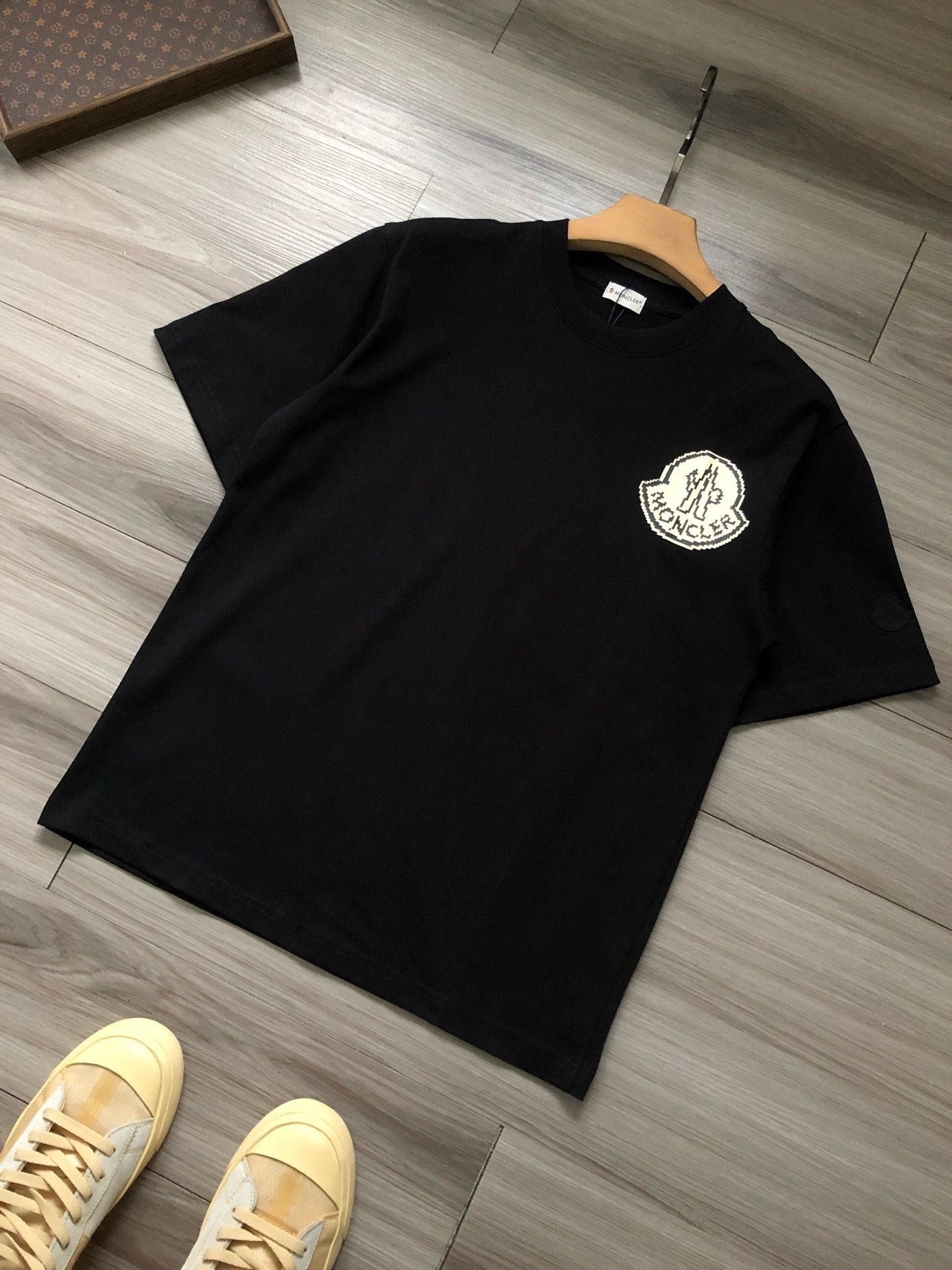 Moncler Men Black T Shirt