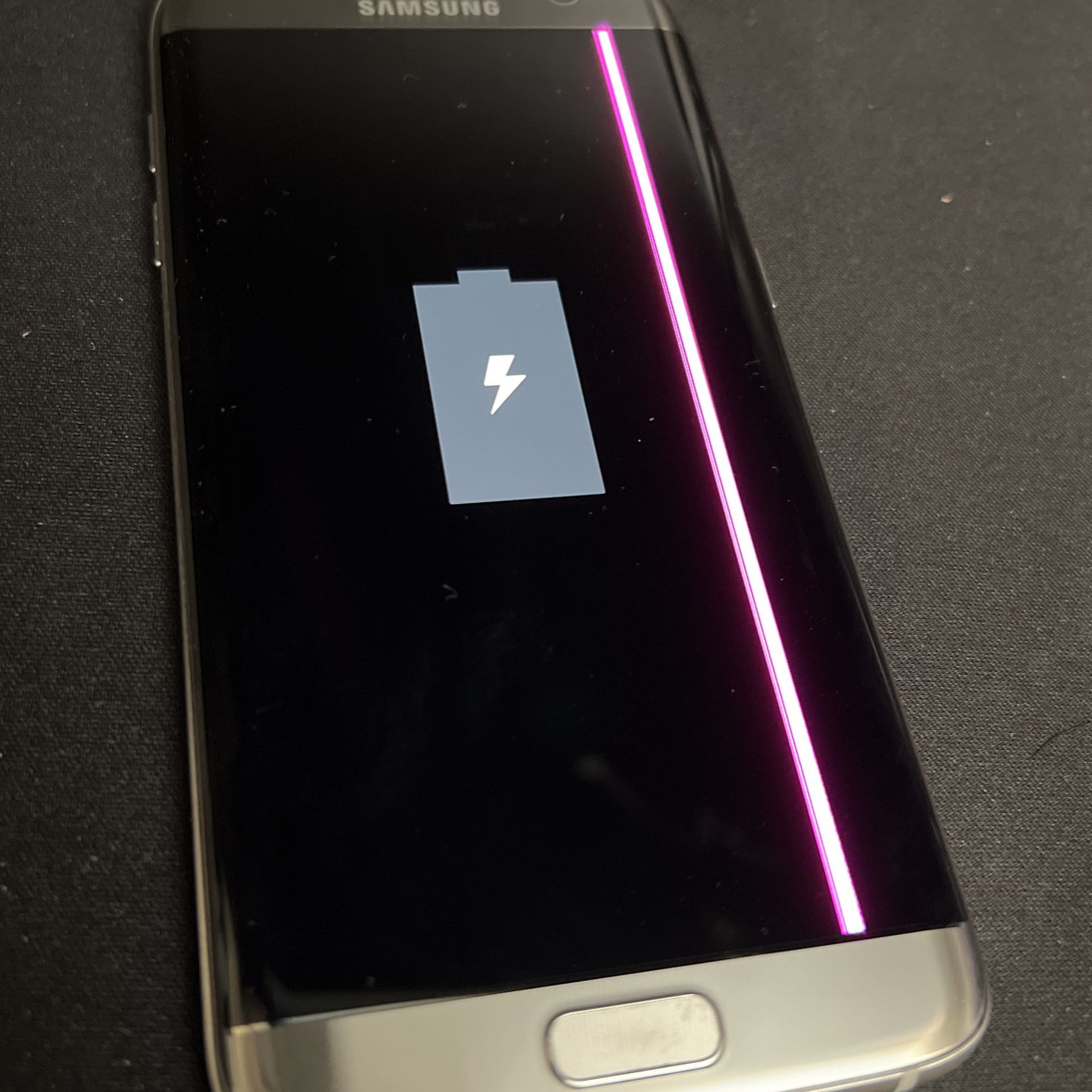 Samsung S7 Edge Unlocked. Screen Defect With Pink Line.