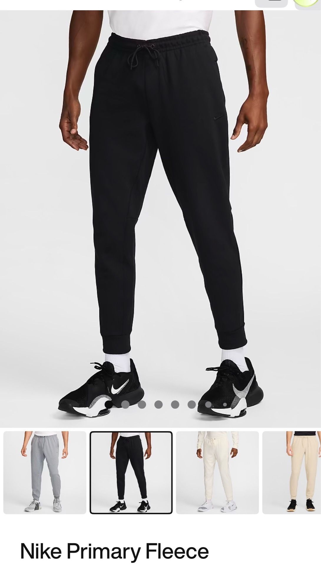 Nike men’s black fleece pants