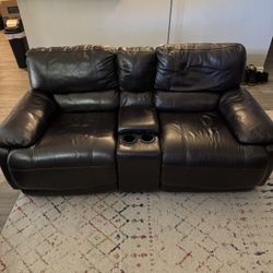 Double recliner couch