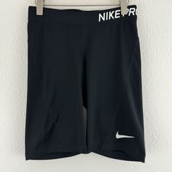 NIKE PRO Black Elastic Waistband Dri-Fit Athletic Workout Classic Biker Shorts