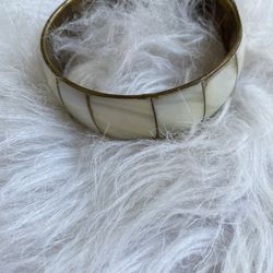 Vintage Mother of Pearl w/ Brass Bracelet
