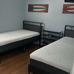 New twin beds with new mattress