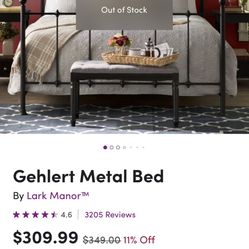 Black Metal Bed Frame