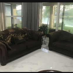 Couch And Chaise Living room Family Room Set Must Sell