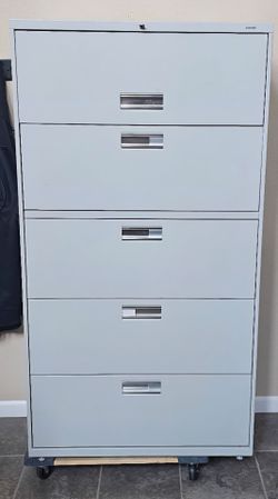 HON 5-Drawer Metal Filing Cabinet – Heavy Duty – Great Condition