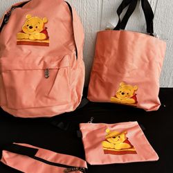 Pink Winnie The Pooh Bag Bundle
