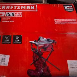 Craftsmen table Saw 10" Blade. With Stand, Brand New In Box