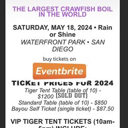 Crawfish Boil Tiger Tent Table For Sale