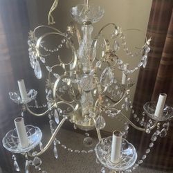 Schonbek Vintage Crystal Chandelier Gold And Crystals 