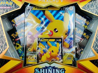 Pokemon Shining Fates Pikachu V Box Cards New