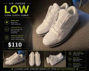 Jordan 1’s flight low (Size 9) (PICK UP ONLY)