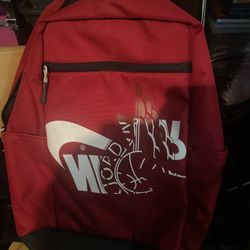 Red Jordan Backpack with Logo