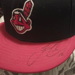 2016 World Series Hat Signed By Francisco Lindor