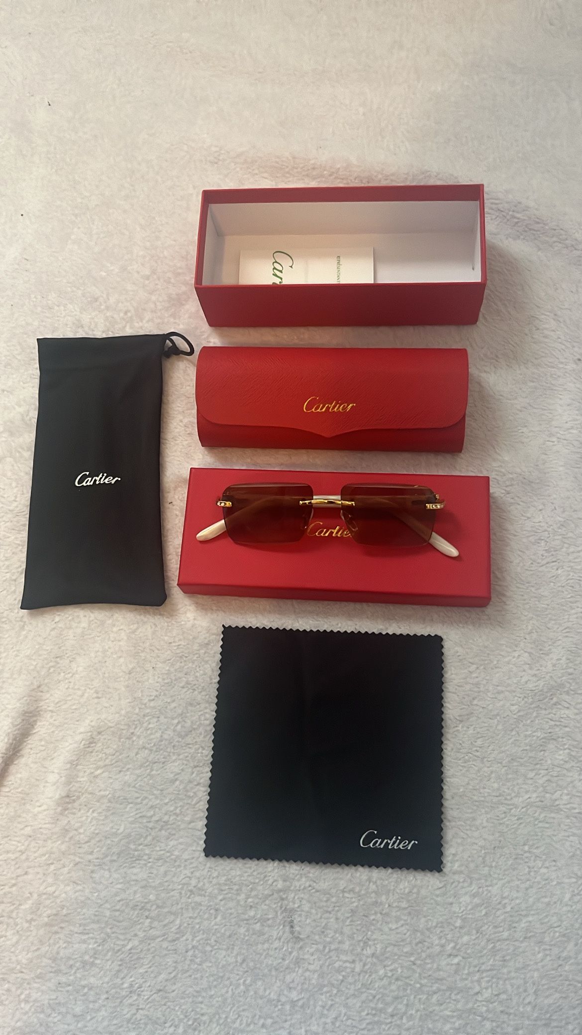 White and Gold Cartier Glasses!